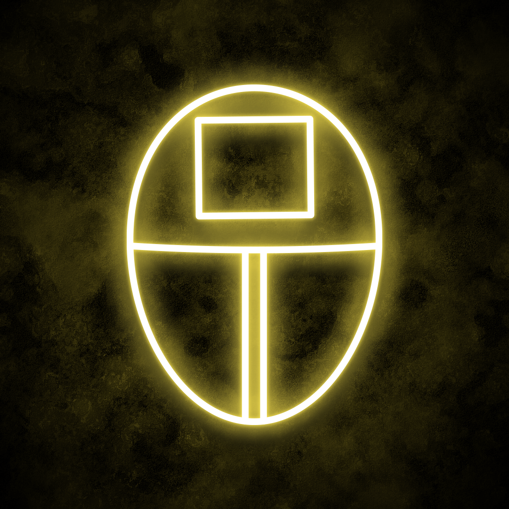 "Square Mask" Neon Sign