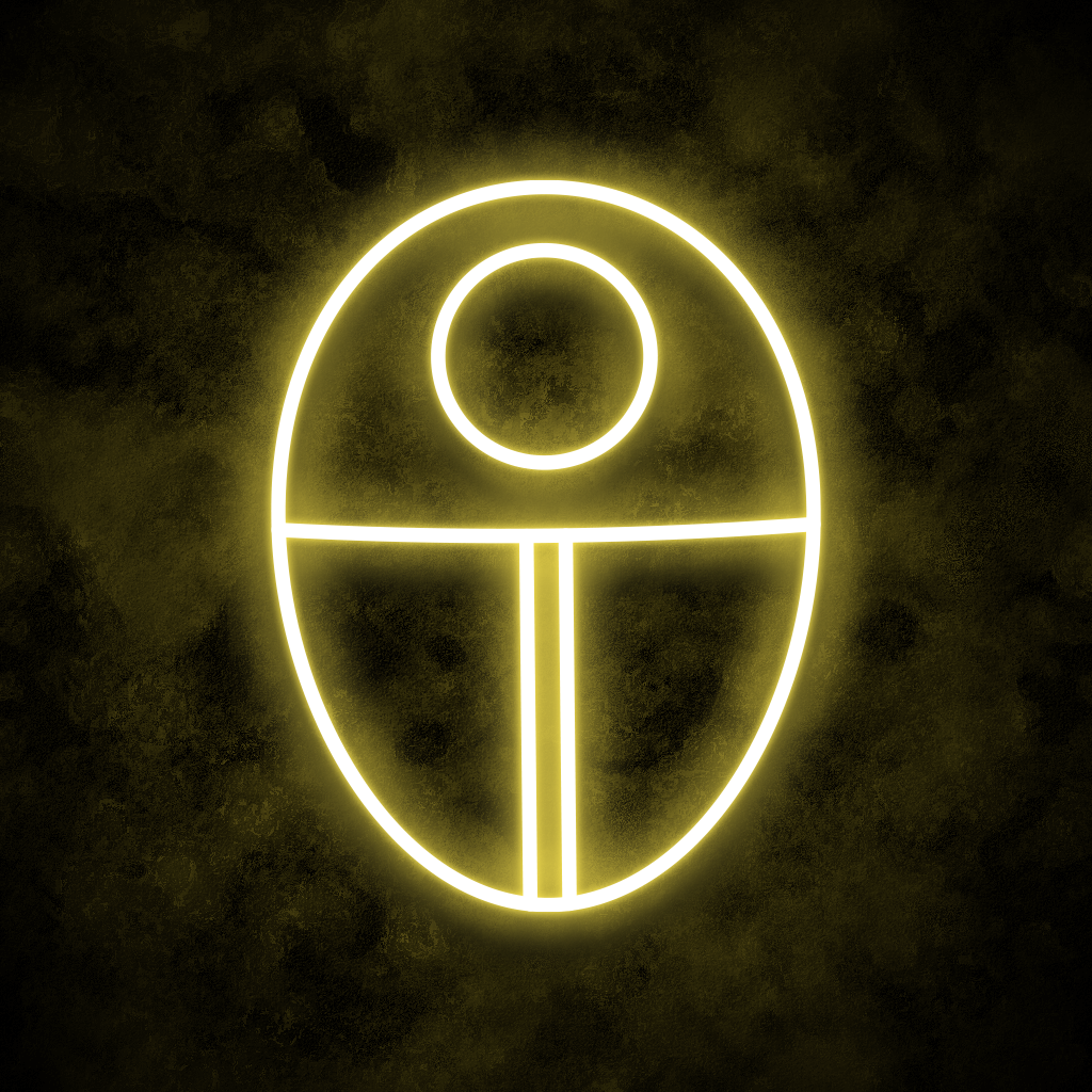 "Circle Mask" Neon Sign