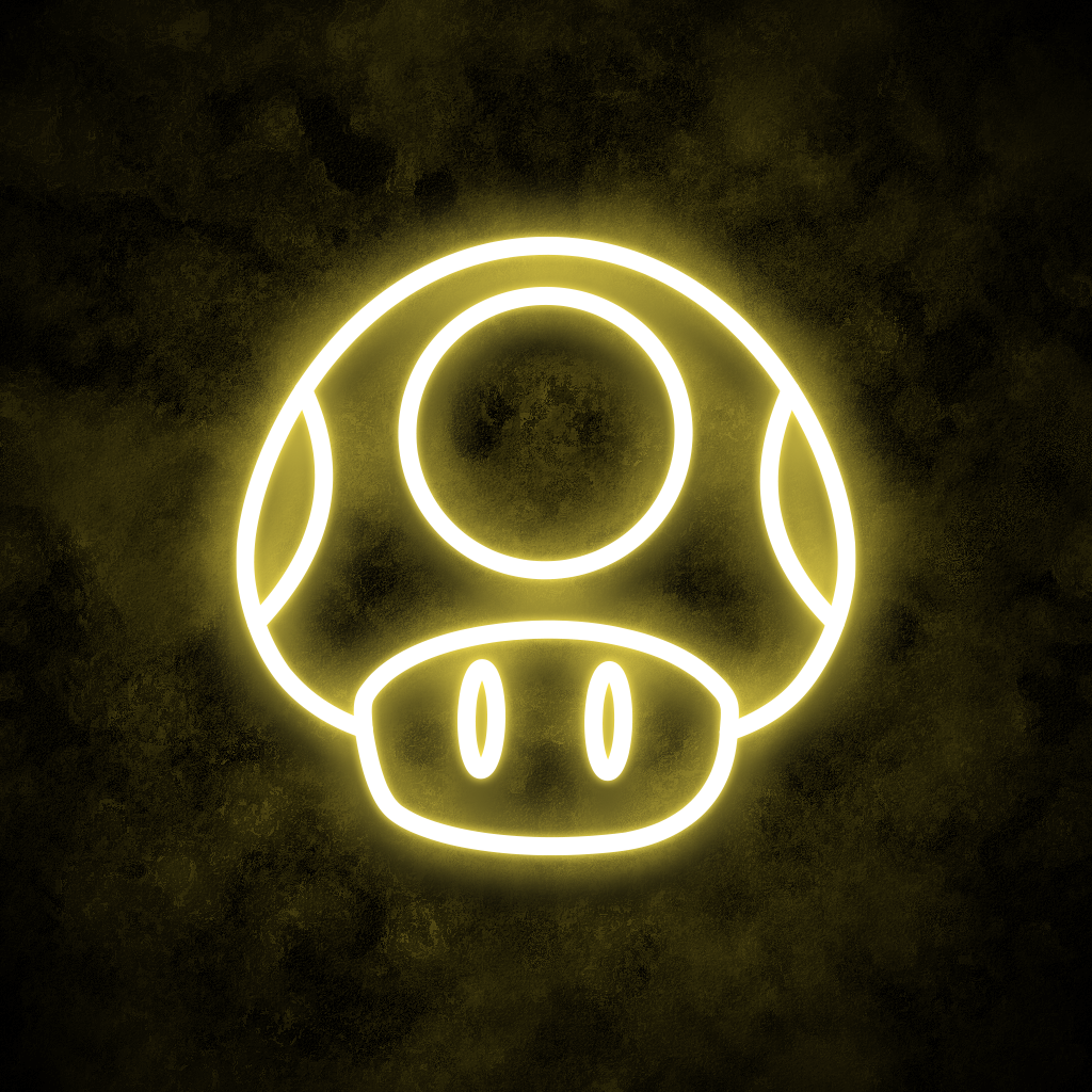 "Super Mushroom" Neon Sign