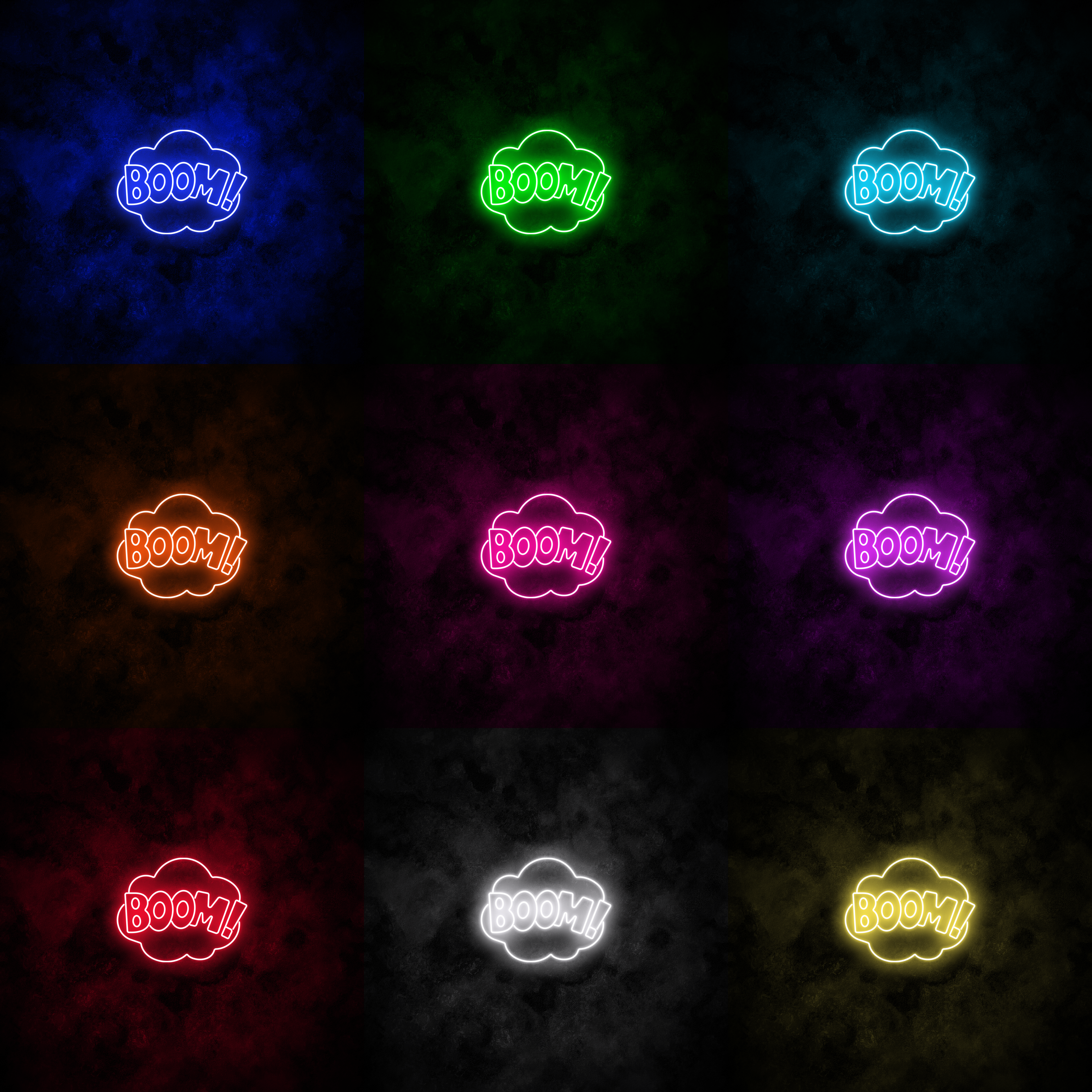 "Boom" Neon Sign