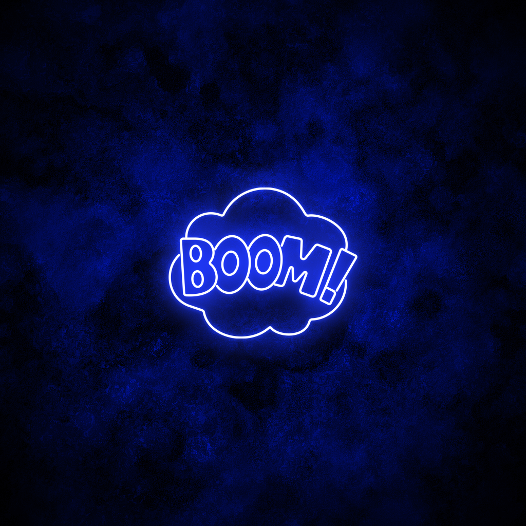 "Boom" Neon Sign
