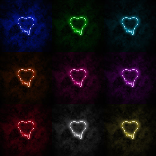 "Melting Heart" Neon Sign