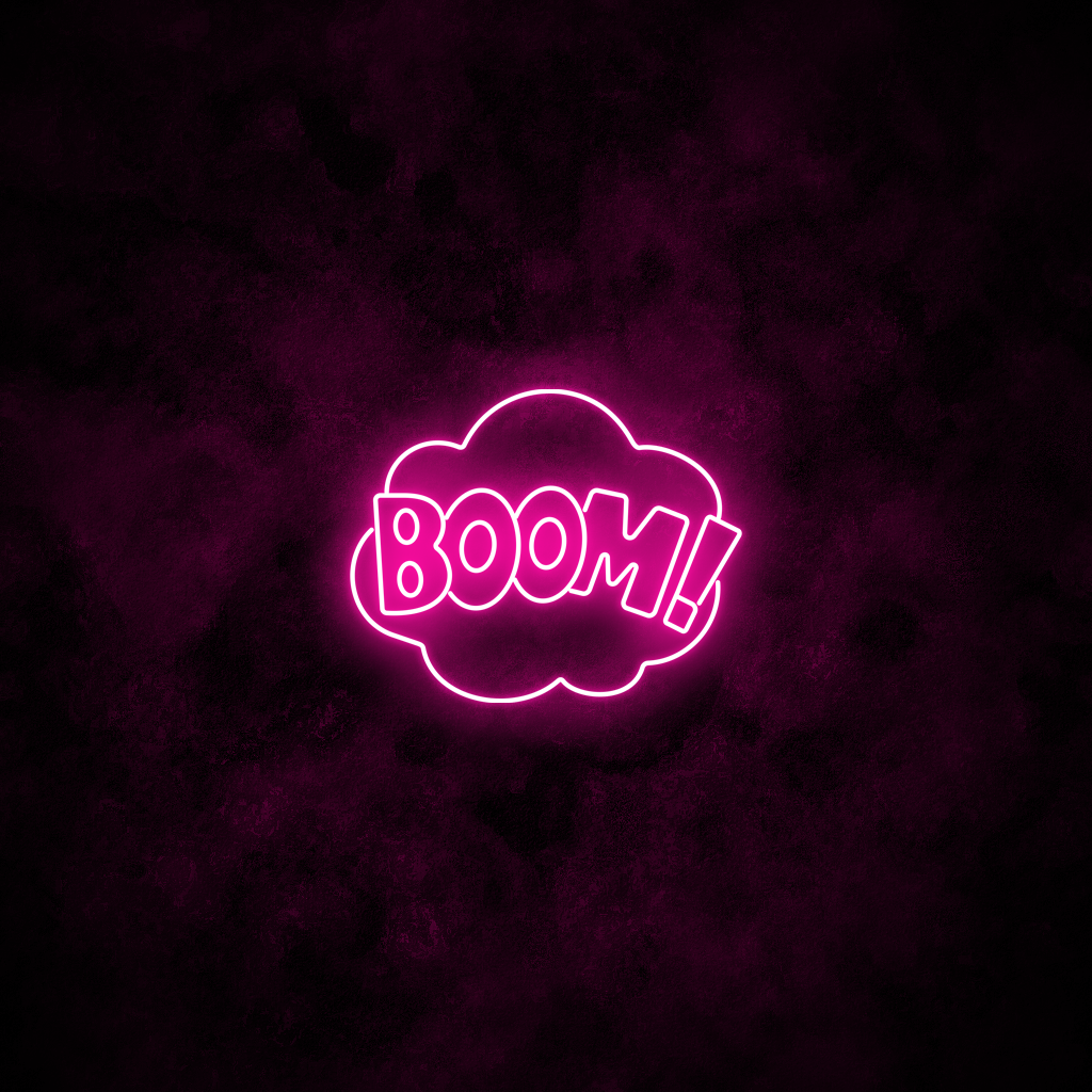 "Boom" Neon Sign