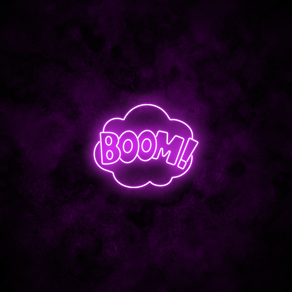 "Boom" Neon Sign
