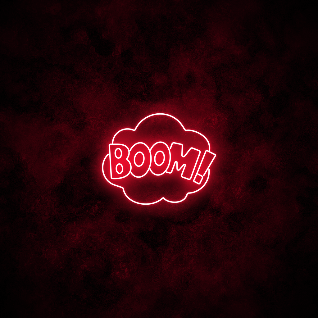 "Boom" Neon Sign