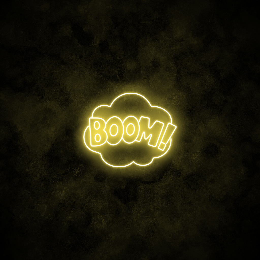 "Boom" Neon Sign