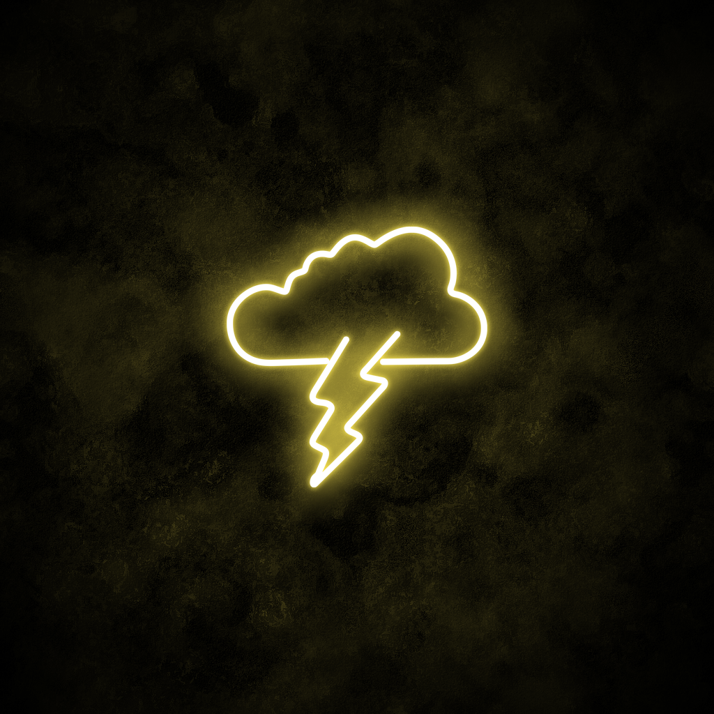 "Cloud Lightning" Neon Sign