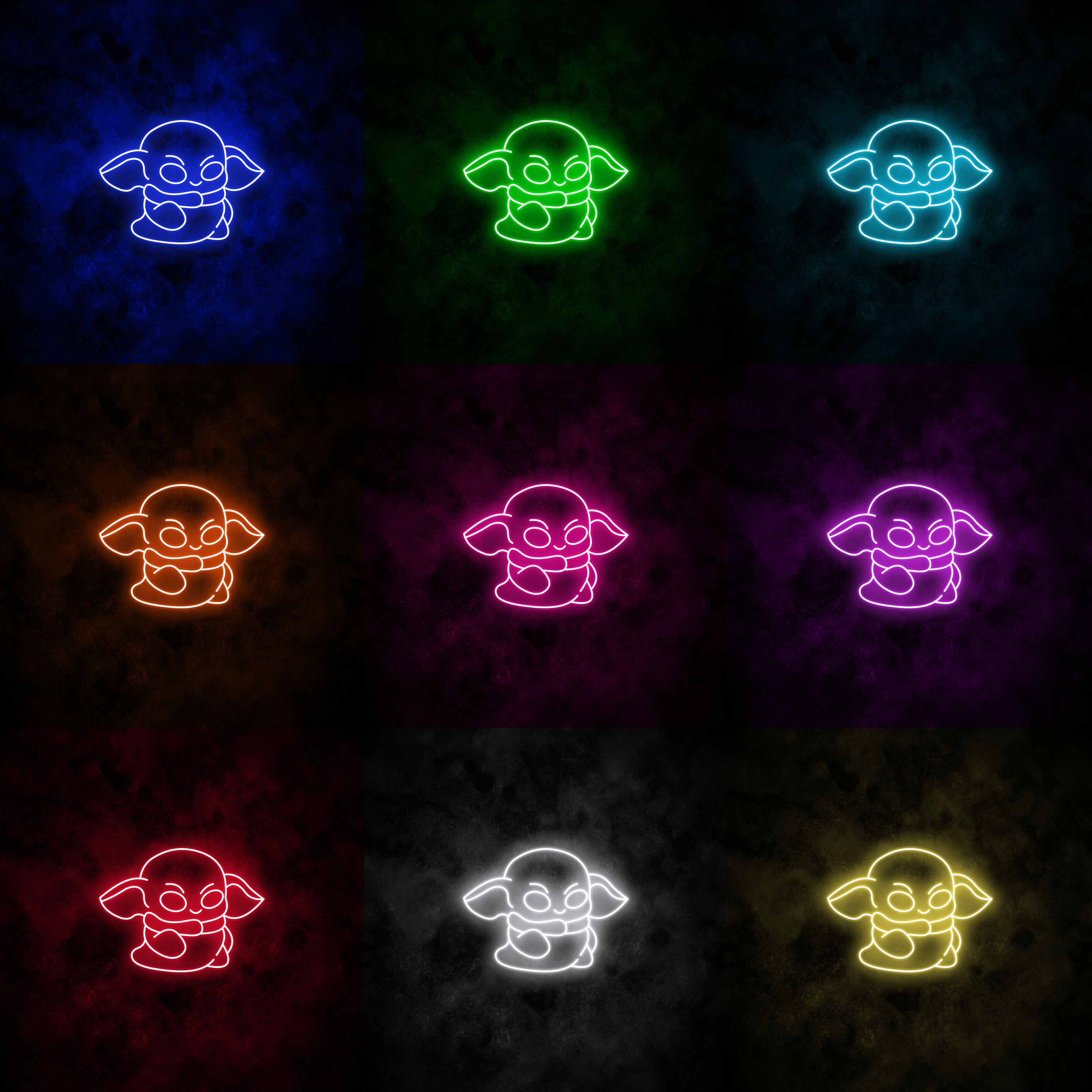 "Baby Yoda" Neon Sign