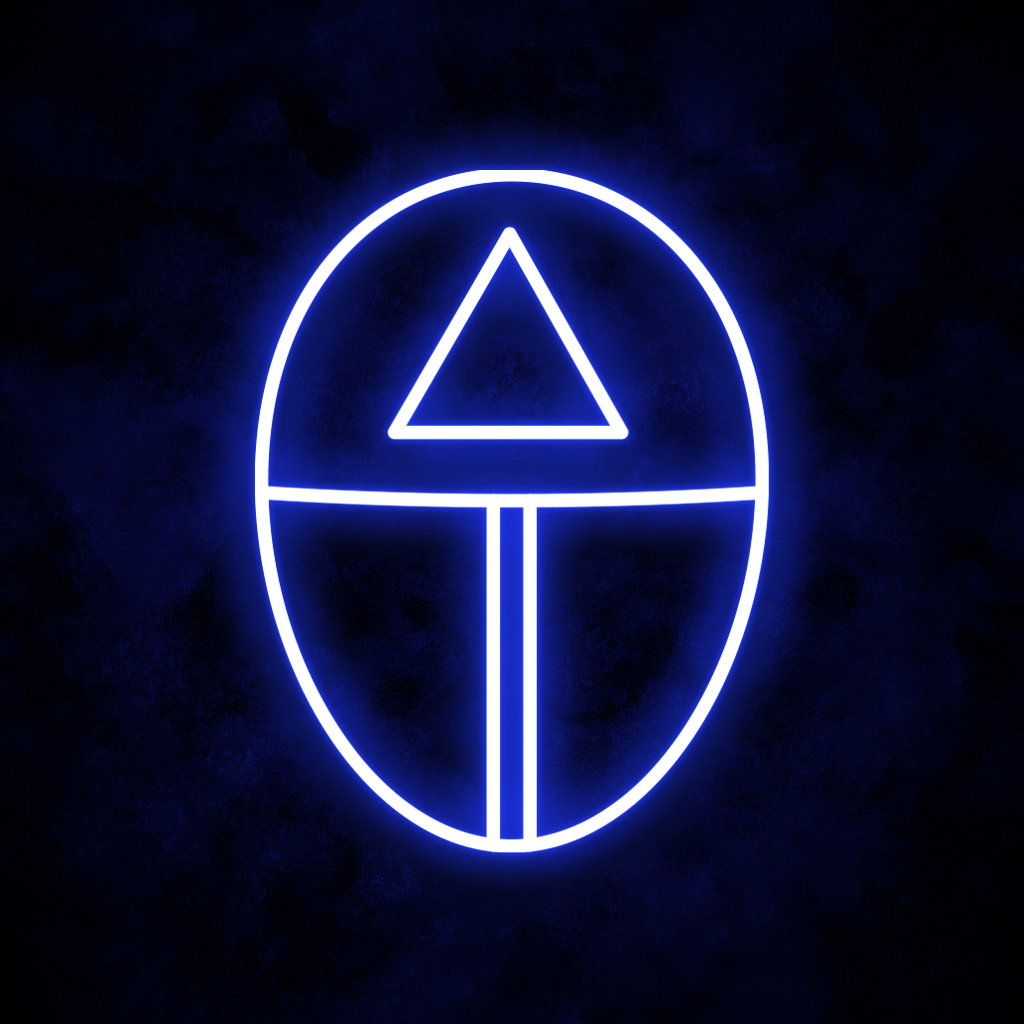 "Triangle Mask" Neon Sign