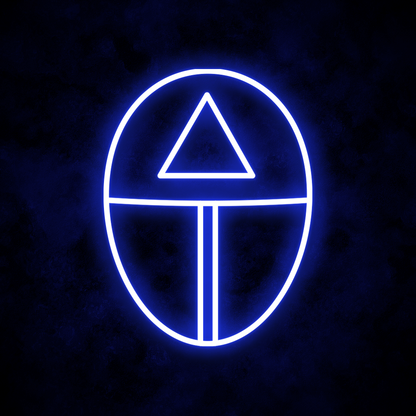 "Triangle Mask" Neon Sign