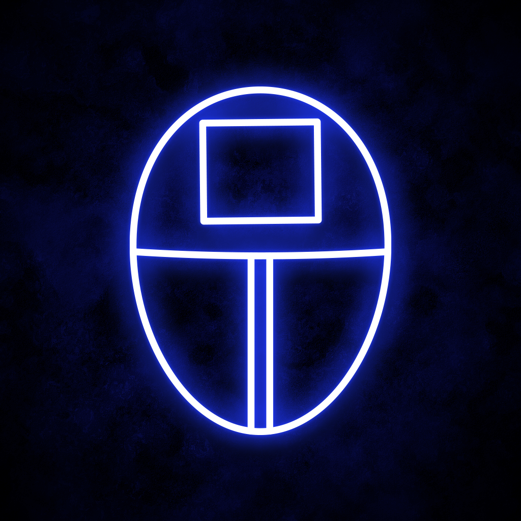 "Square Mask" Neon Sign