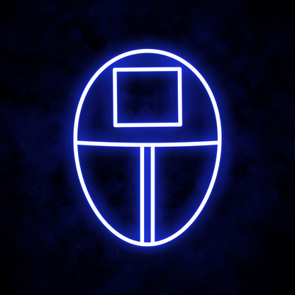 "Square Mask" Neon Sign