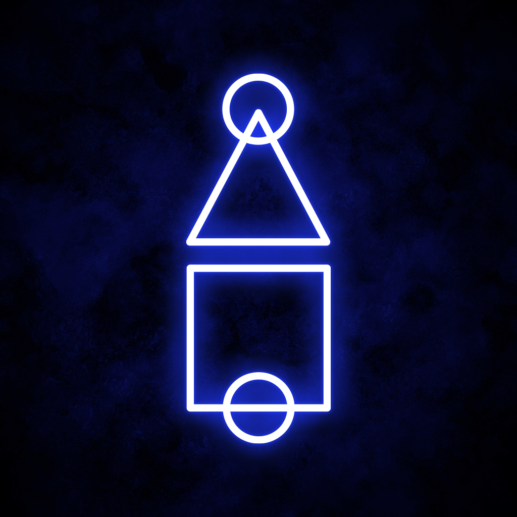 Ojingeo Game Neon Sign Blue