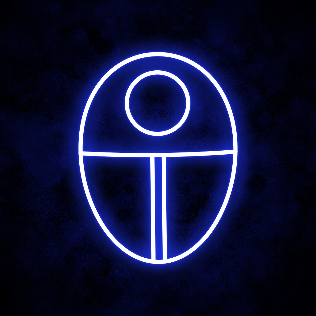 "Circle Mask" Neon Sign