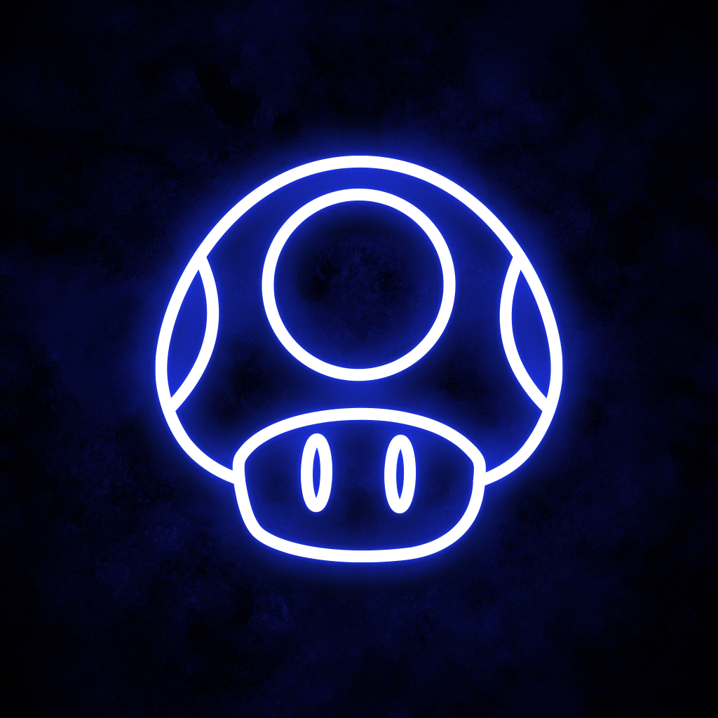 "Super Mushroom" Neon Sign