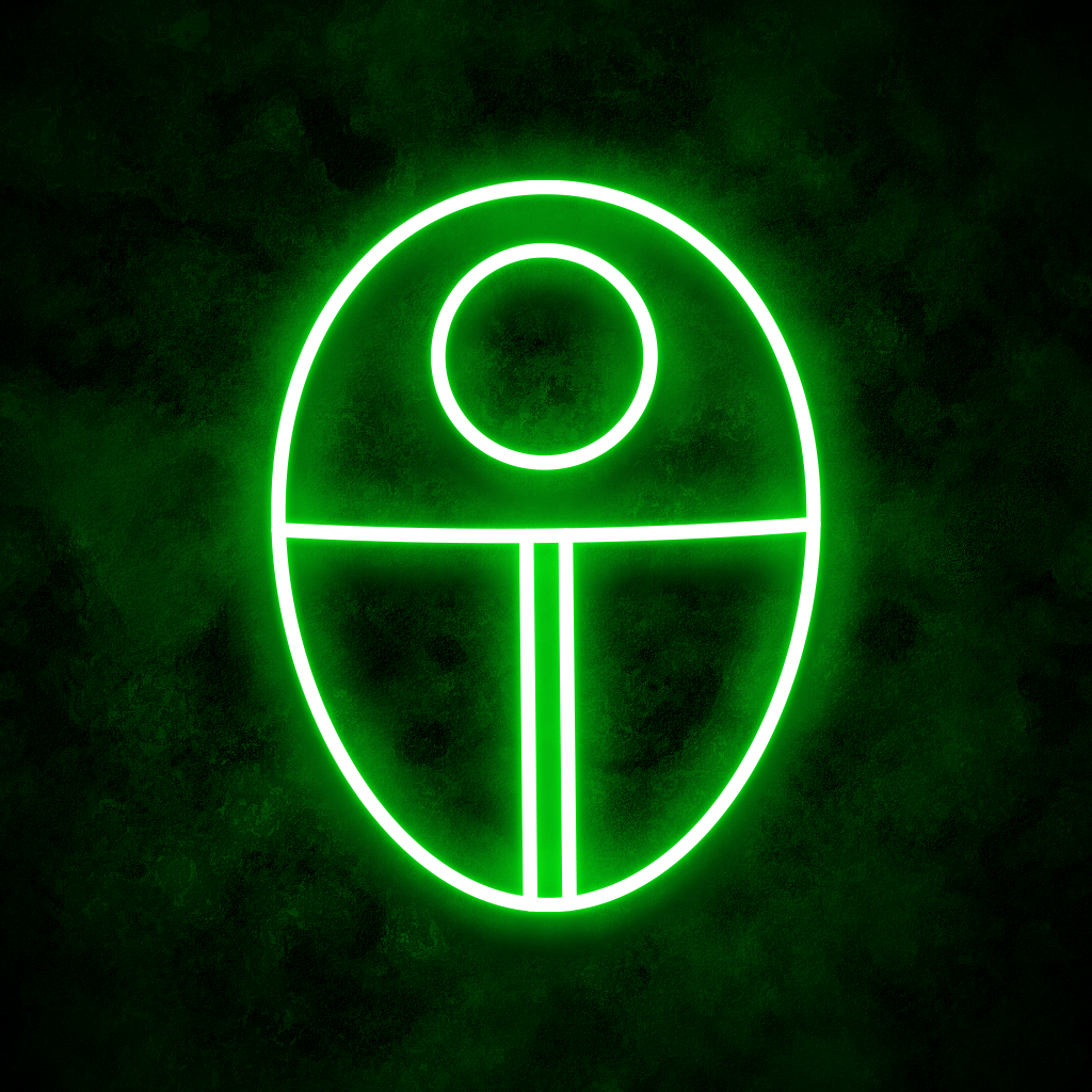 "Circle Mask" Neon Sign