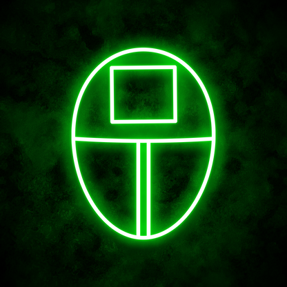 "Square Mask" Neon Sign