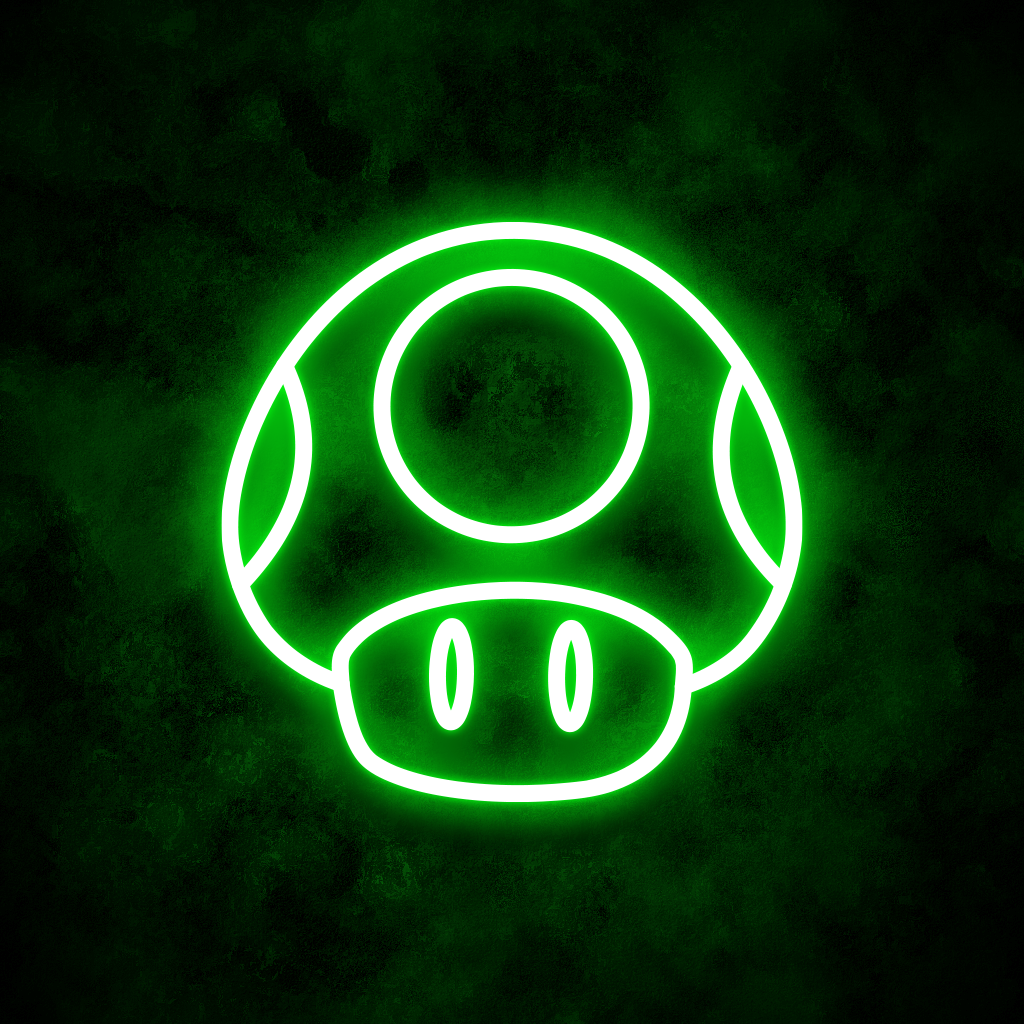 "Super Mushroom" Neon Sign