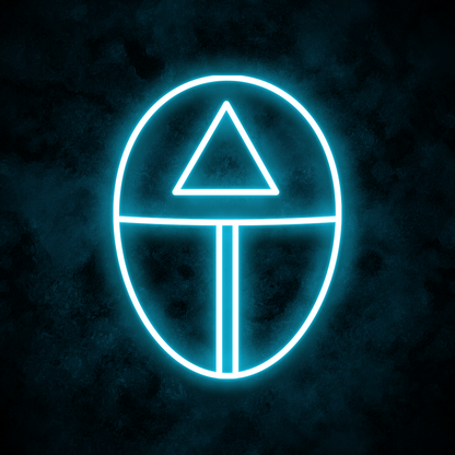 "Triangle Mask" Neon Sign