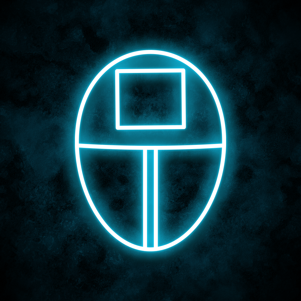 "Square Mask" Neon Sign