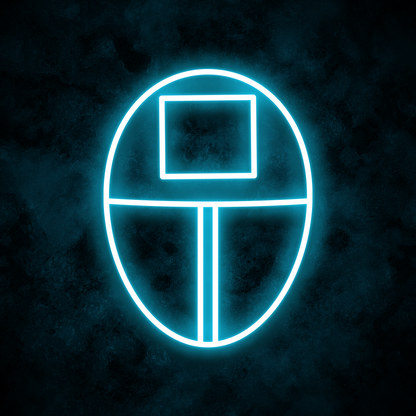 "Square Mask" Neon Sign