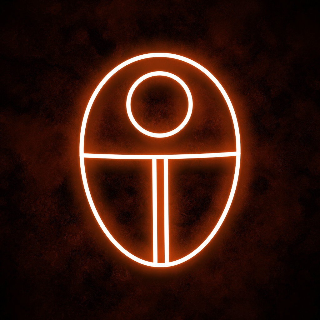 "Circle Mask" Neon Sign