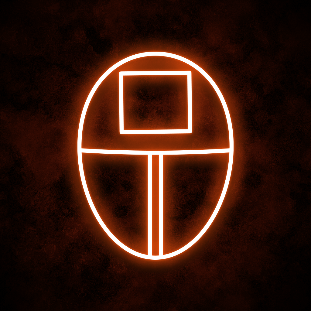 "Square Mask" Neon Sign