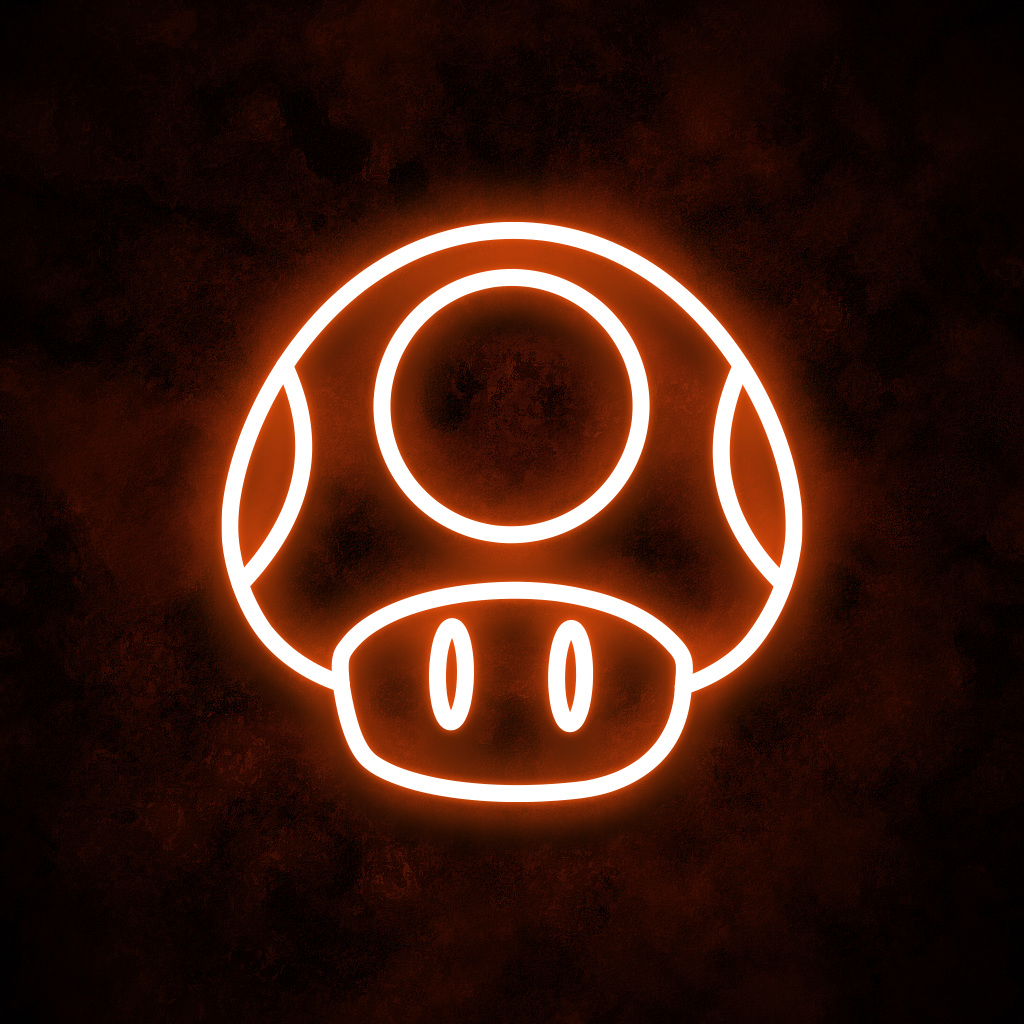 "Super Mushroom" Neon Sign