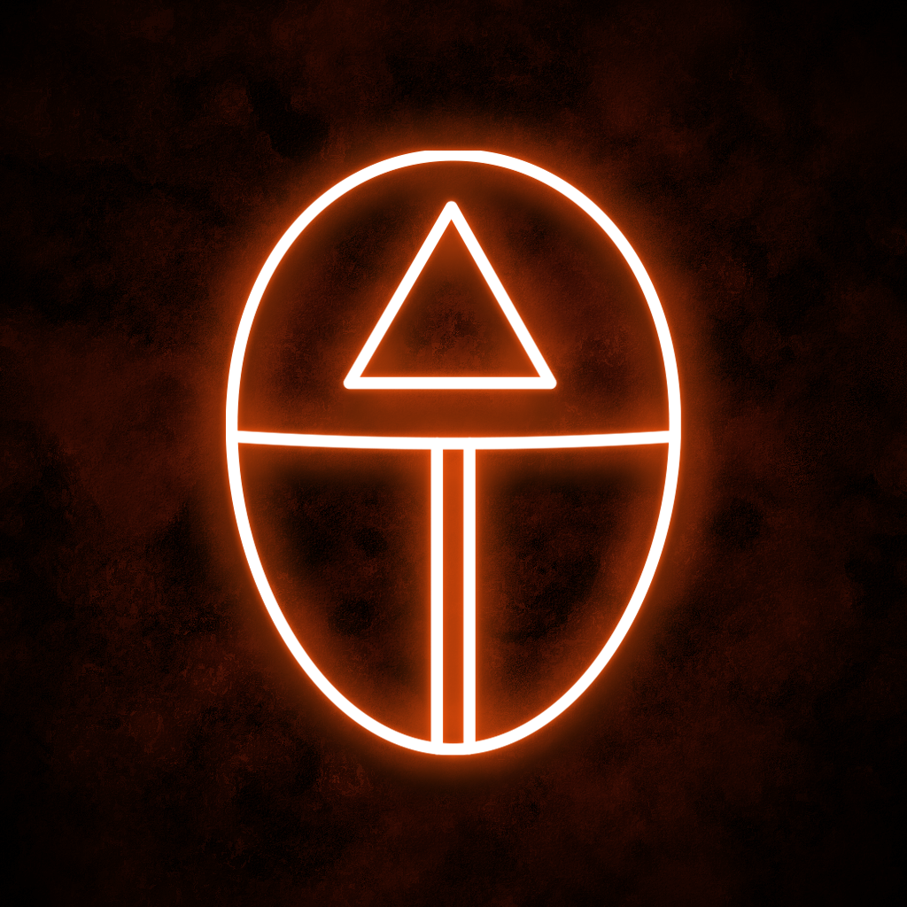 "Triangle Mask" Neon Sign