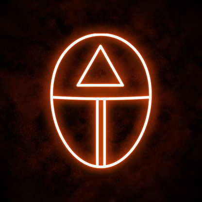 "Triangle Mask" Neon Sign