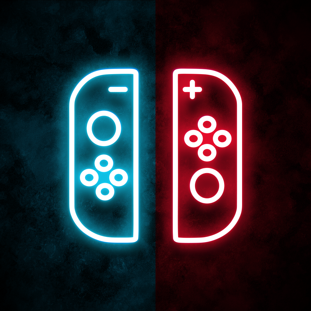 "Nintendo Switch w Buttons" Neon Sign