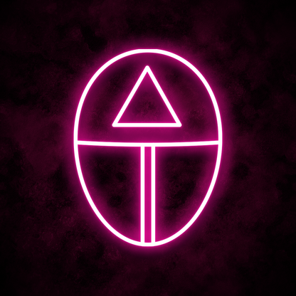 "Triangle Mask" Neon Sign