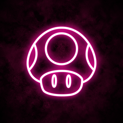 "Super Mushroom" Neon Sign