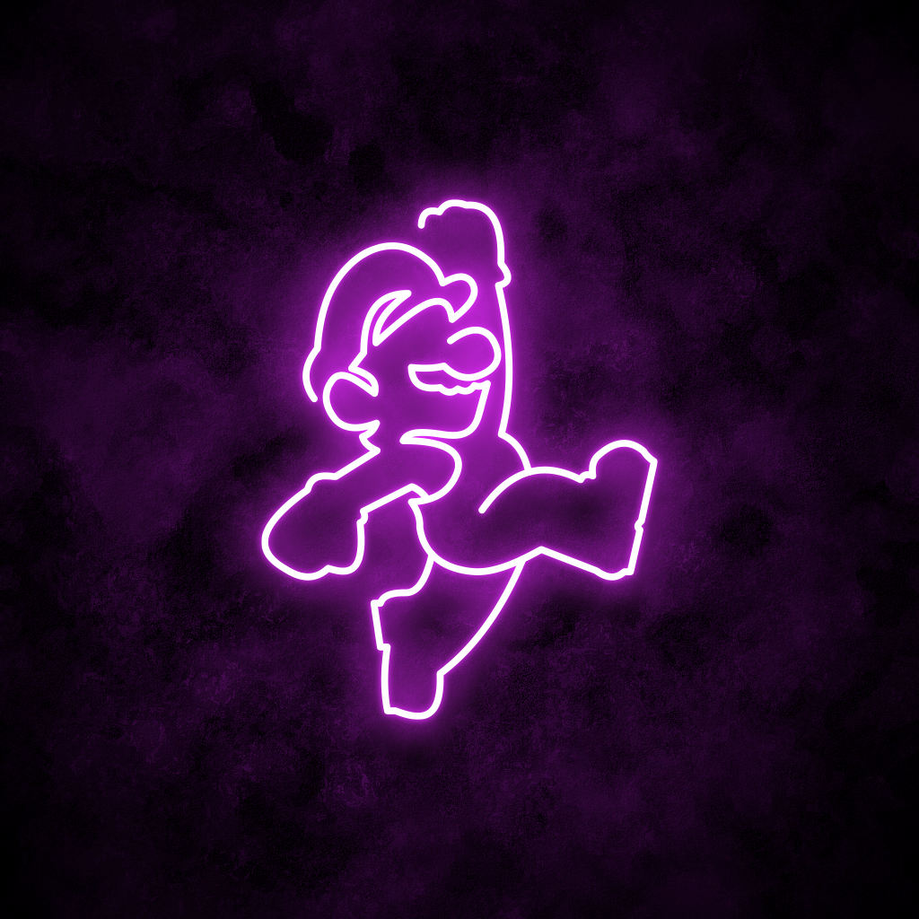 "Mario Jump" Neon Sign