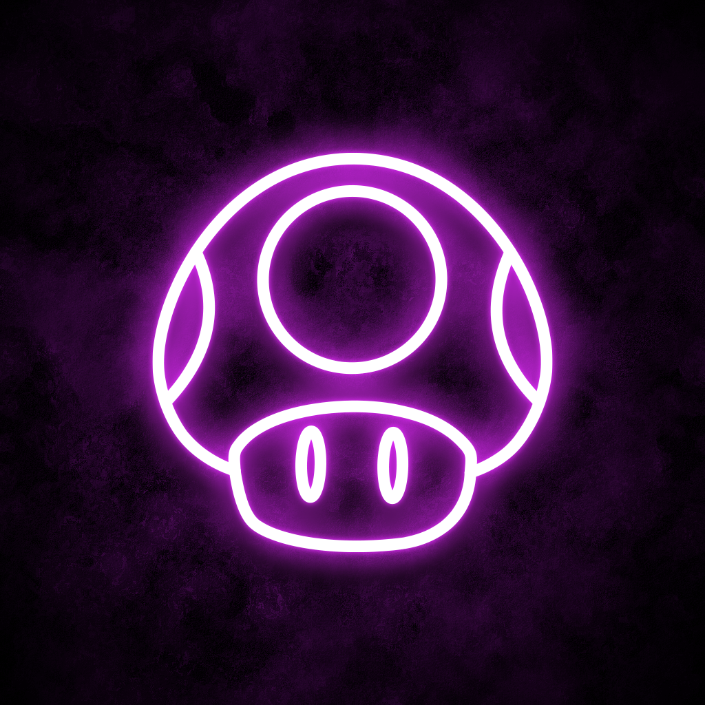 "Super Mushroom" Neon Sign