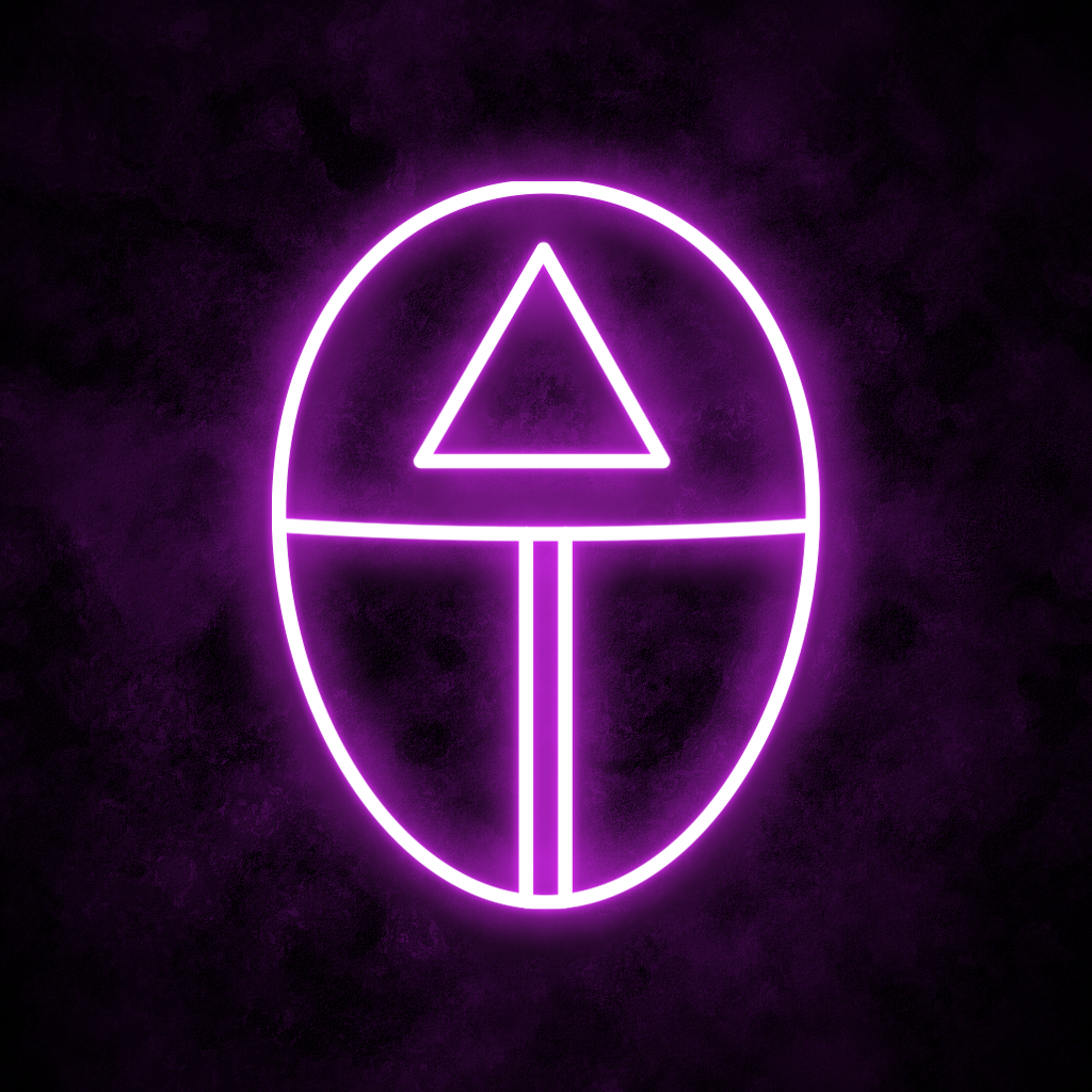 "Triangle Mask" Neon Sign