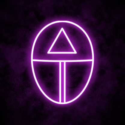 "Triangle Mask" Neon Sign