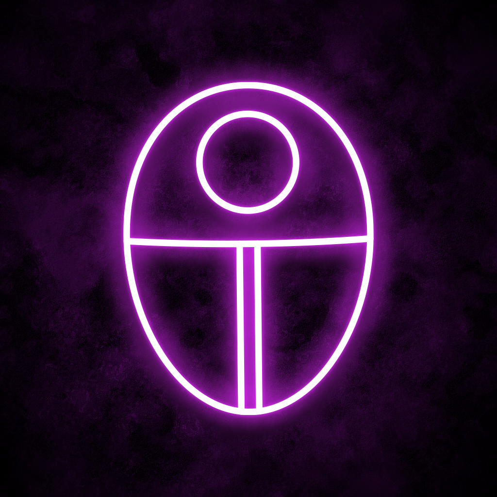 "Circle Mask" Neon Sign