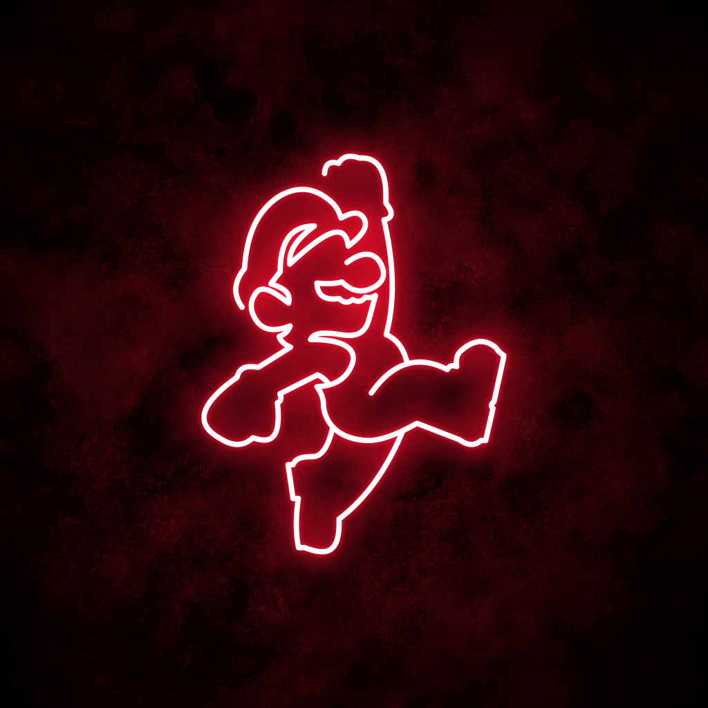 "Mario Jump" Neon Sign
