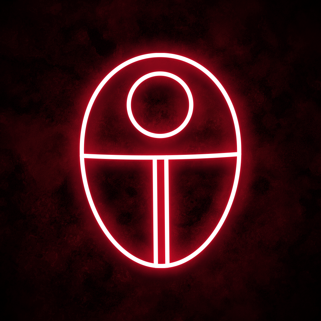 "Circle Mask" Neon Sign