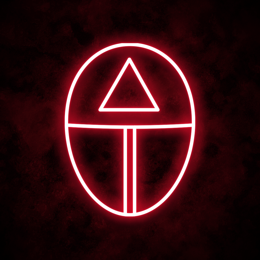 "Triangle Mask" Neon Sign