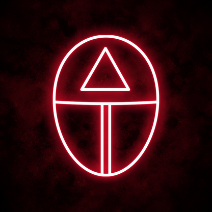 "Triangle Mask" Neon Sign