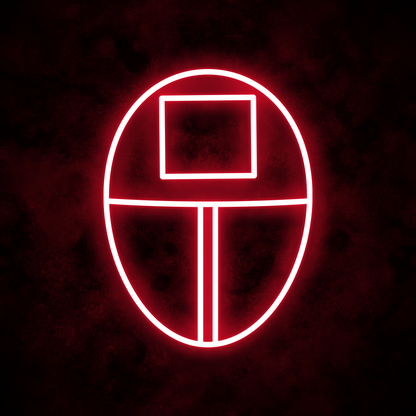 "Square Mask" Neon Sign