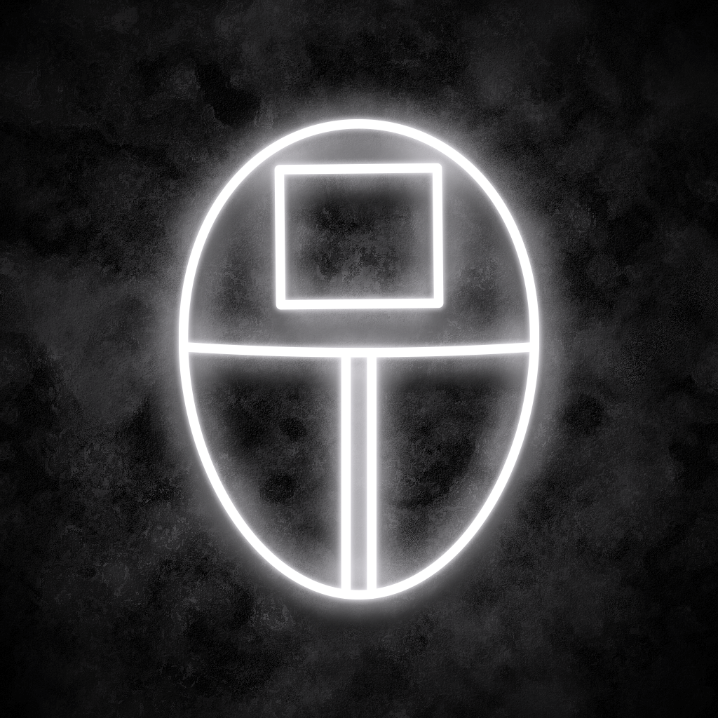 "Square Mask" Neon Sign