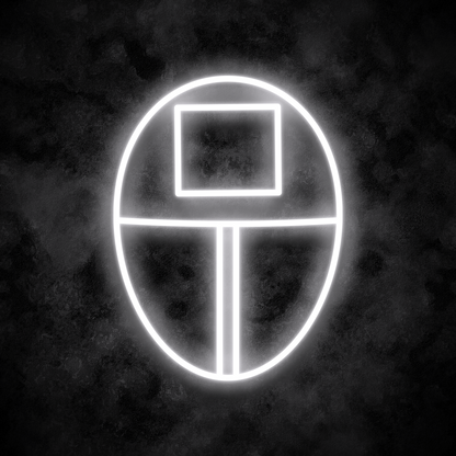 "Square Mask" Neon Sign