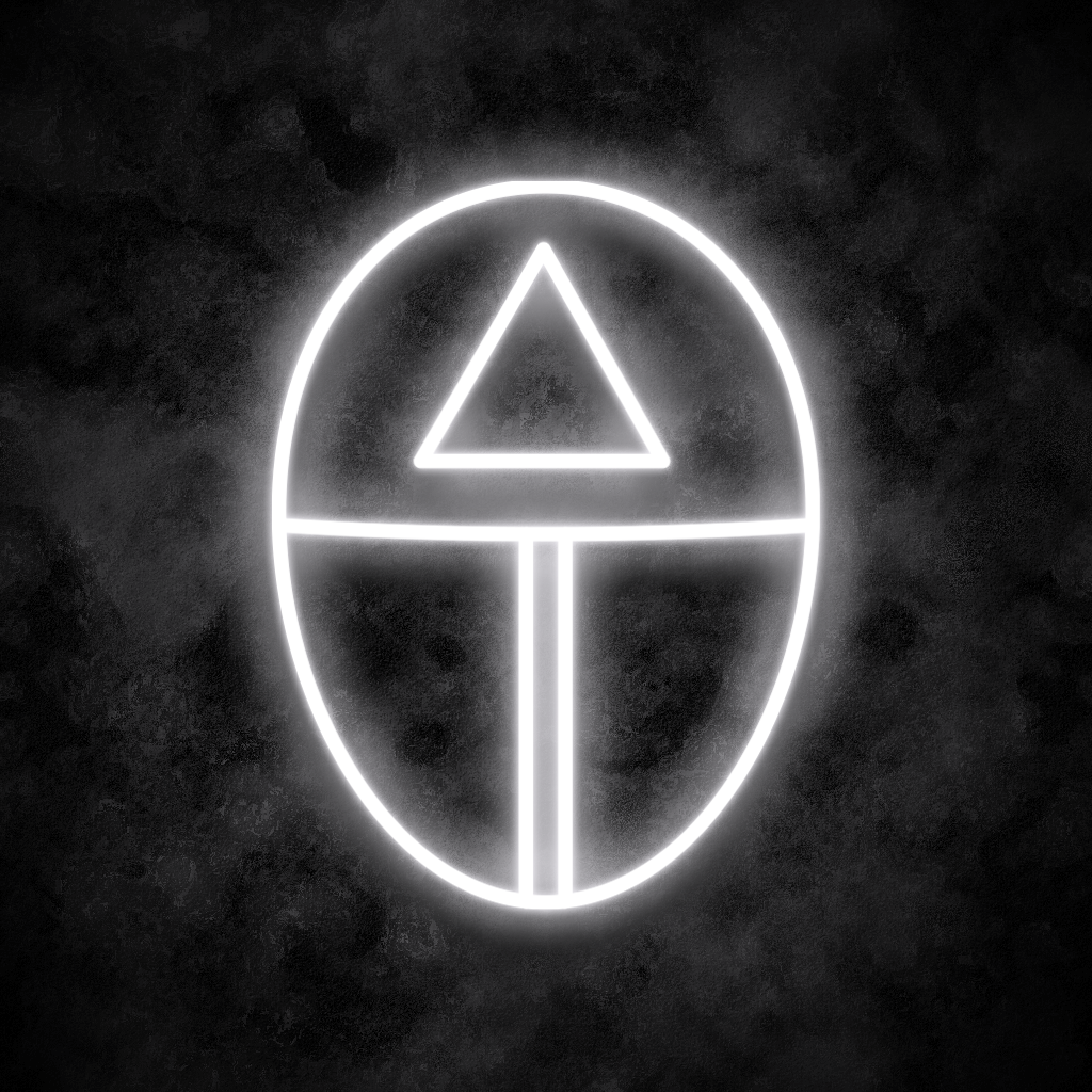 "Triangle Mask" Neon Sign