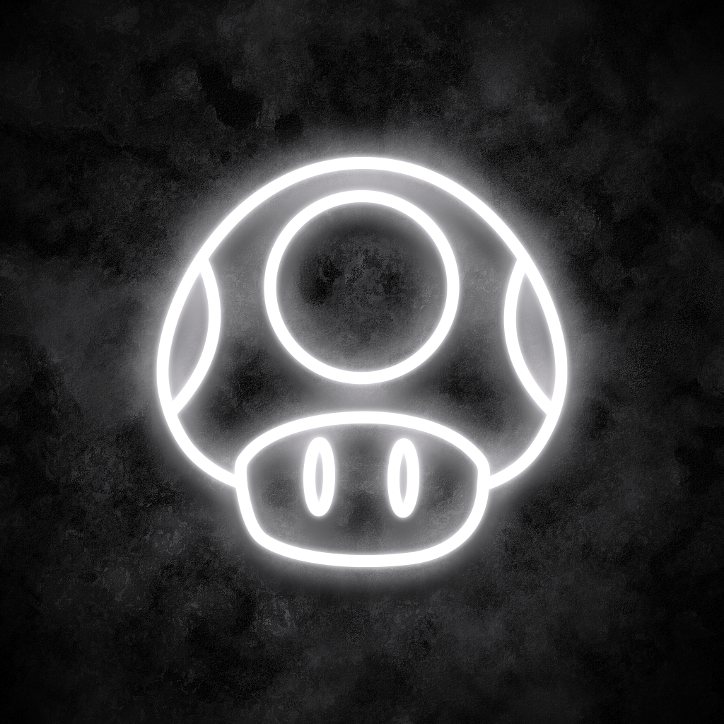 "Super Mushroom" Neon Sign