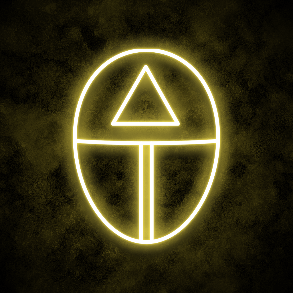 "Triangle Mask" Neon Sign