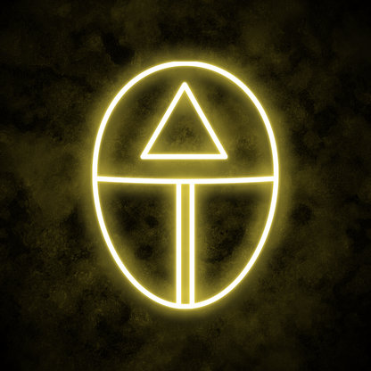 "Triangle Mask" Neon Sign