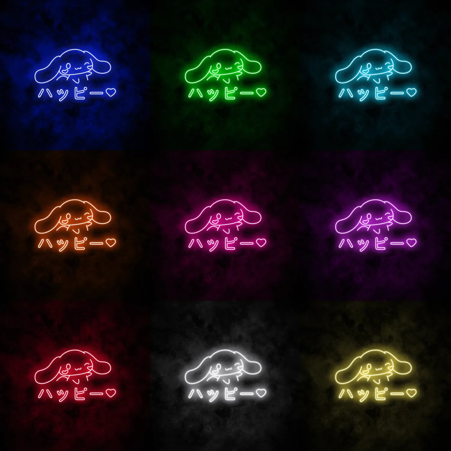 Cinnamoroll Happy Neon Sign Mix